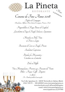 cenone di San Silvestro 2018