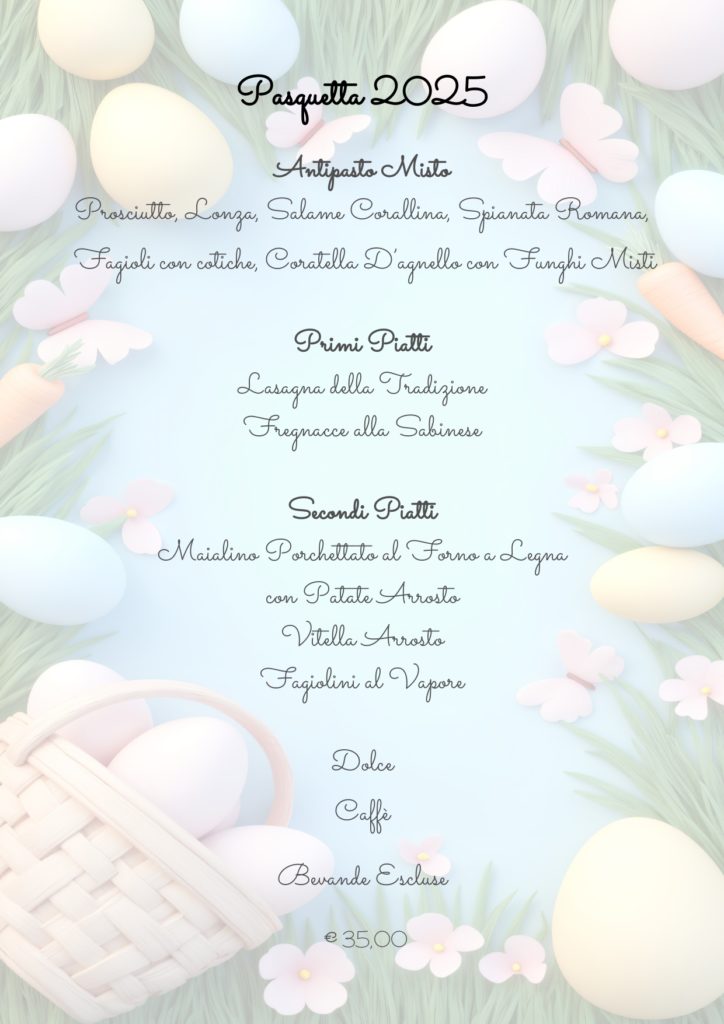 Menu di Pasquetta 2025